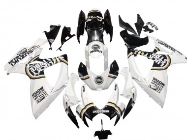 Comprar Carenados Moto Suzuki GSXR 600 / GSXR 750 2006-2007 - Blanco Negro Lucky Strike Motul