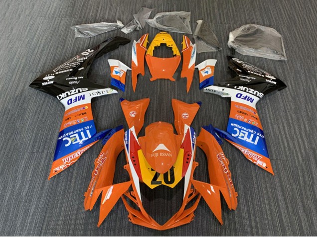 Comprar Carenados Moto Suzuki GSXR 600 / GSXR 750 2008-2010 - Naranja Azul Blanco Negro ITEC