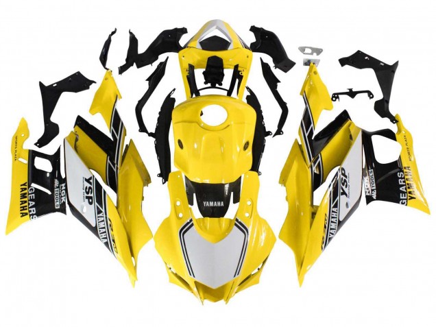 Comprar Carenados Moto Yamaha YZF R3/R25 2019-2021 - Amarillo Blanco Negro Raya
