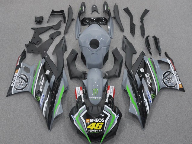 Comprar Carenados Moto Yamaha YZF R3/R25 2022-2024 - Nardo Gris Verde Negro Monstruo ENEOS 46