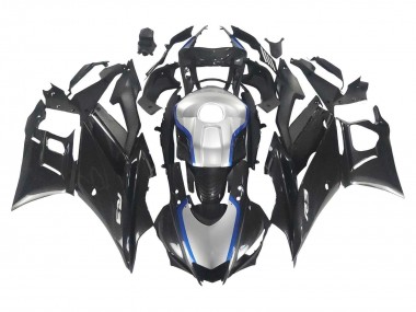 Comprar Carenados Moto Yamaha YZF R3/R25 2022-2024 - Negro FibraCarbono Estilo Plata Azul