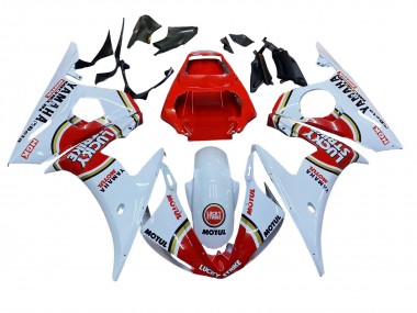 Comprar Carenados Moto Yamaha YZF R6 2003-2004 - Blanco Rojo Lucky Strike Motul
