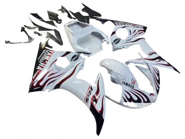 Comprar Carenados Moto Yamaha YZF R6S 2006-2009 - Blanco Dark Negro Llama