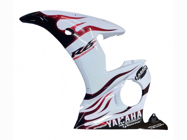 Comprar Carenados Moto Yamaha YZF R6S 2006-2009 - Blanco Dark Negro Llama
