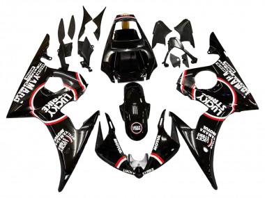 Comprar Carenados Moto Yamaha YZF R6 2003-2004 - Negro Brillante Rojo Blanco Lucky Strike Motul