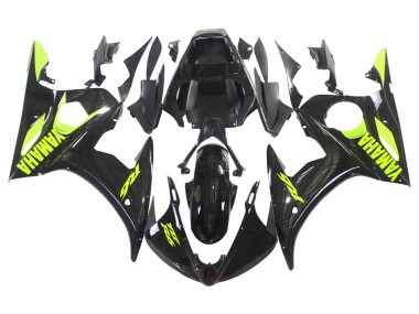 Comprar Carenados Moto Yamaha YZF R6S 2006-2009 - Negro Brillante Neon Amarillo