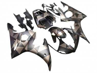 Comprar Carenados Moto Yamaha YZF R6 2003-2004 - Gris Negro Mate Geométrico