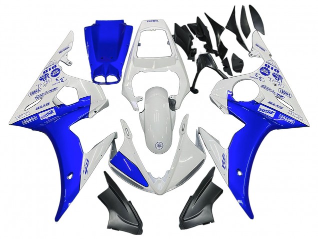Comprar Carenados Moto Yamaha YZF R6S 2006-2009 - Blanco Azul GYTR