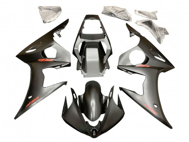 Comprar Carenados Moto Yamaha YZF R6S 2006-2009 - Negro Mate Rojo Calcomanías