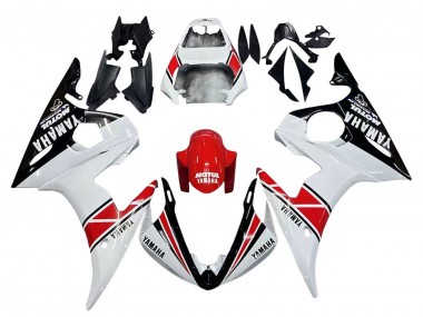 Comprar Carenados Moto Yamaha YZF R6 2003-2004 - Blanco Rojo Negro Brillante Motul