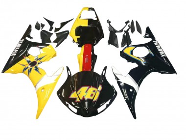 Comprar Carenados Moto Yamaha YZF 600 R6 2005 - Negro Amarillo Rojo 46
