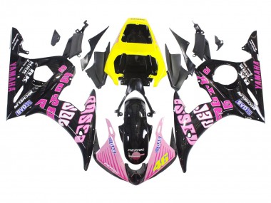 Comprar Carenados Moto Yamaha YZF 600 R6 2005 - Negro Rosa Amarillo Repsol 46