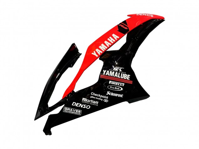 Comprar Carenados Moto Yamaha YZF 600 R6 2008-2016 - Rojo Negro Brillante DENSO Yamalube 21