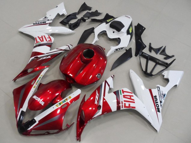 Comprar Carenados Moto Yamaha YZF R1 2004-2006 - Blanco Rojo Fiat Motul