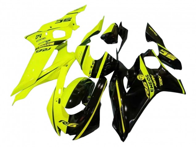 Comprar Carenados Moto Yamaha YZF 600 R6 2017-2023 - Neon Amarillo Negro Brillante Dividir