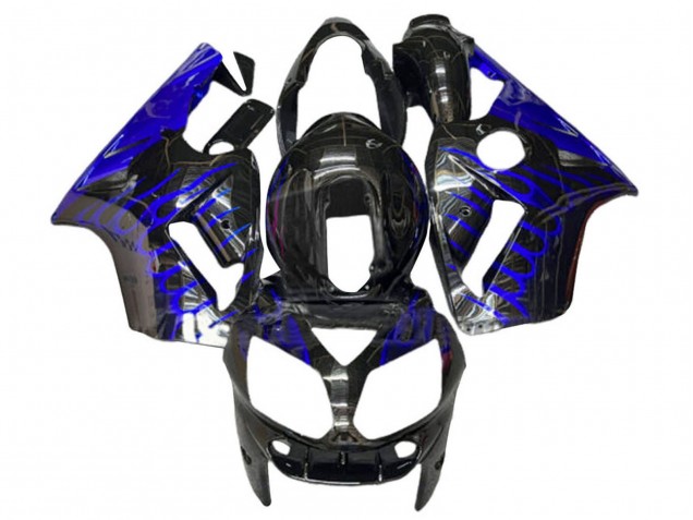 Comprar Carenados Moto Kawasaki ZX12R 2000-2001 - Negro Brillante Azul Llama