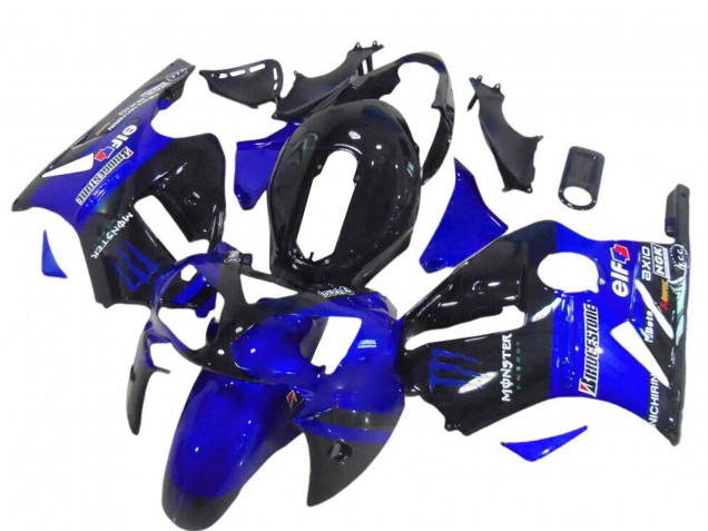Comprar Carenados Moto Kawasaki ZX12R 2000-2001 - Negro Brillante Azul Monstruo