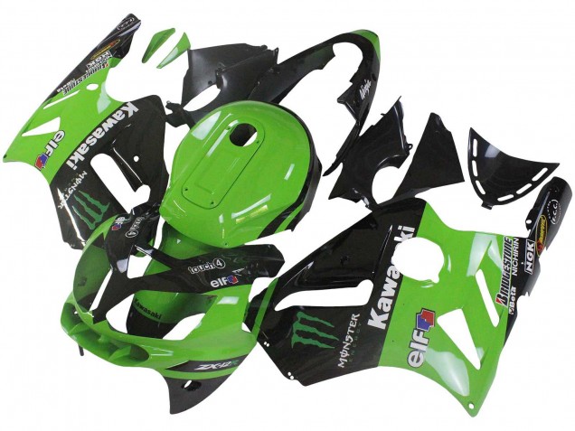 Comprar Carenado Moto Kawasaki ZX12R 2002-2006 - Verde Negro Brillante Elf Touch4 Monstruo