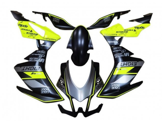 Comprar Carenados Moto Aprilia RSV4 1000 2009-2015 - Negro Mate Gris Verde