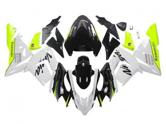 Comprar Carenados Moto Kawasaki ZX10R 2004-2005 - Blanco Negro Neon Amarillo