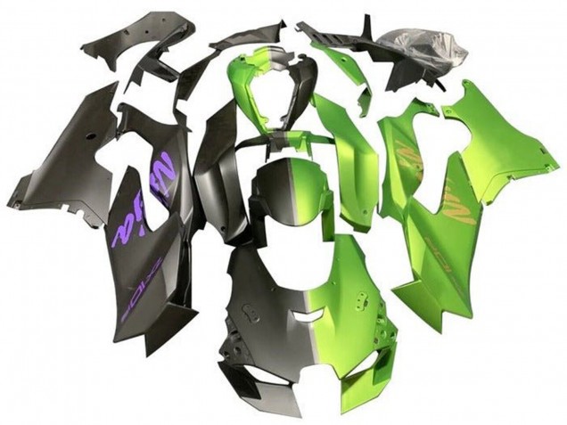 Comprar Carenados Moto Kawasaki ZX10R 2021-2025 - Negro Mate Verde Mate Dividir