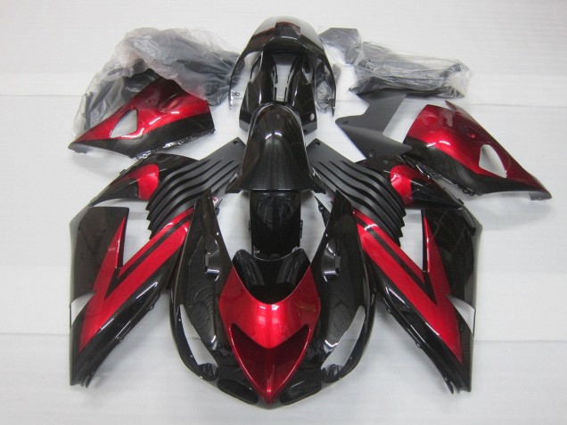 Comprar Carenados Moto Kawasaki ZX14R ZZR1400 2006-2011 - Rojo Caramelo Negro Brillante