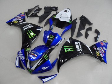Comprar Carenados Moto Yamaha YZF R1 2012-2014 - Blanco Azul Negro Brillante Verde Graves Yamalube Monstruo