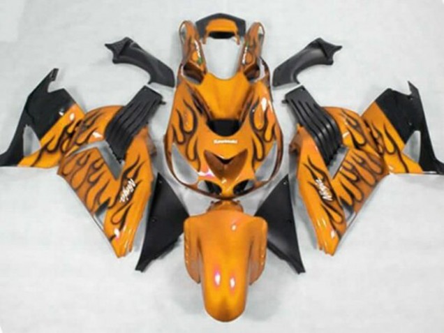 Comprar Carenados Moto Kawasaki ZX14R ZZR1400 2006-2011 - Naranja Negro Llama