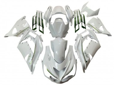 Comprar Carenados Moto Kawasaki ZX14R ZZR1400 2012-2024 - Blanco Verde Plata Raya