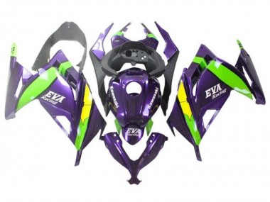 Comprar Carenados Moto Kawasaki EX300 2013-2024 - Púrpura Verde Amarillo EVA Racing