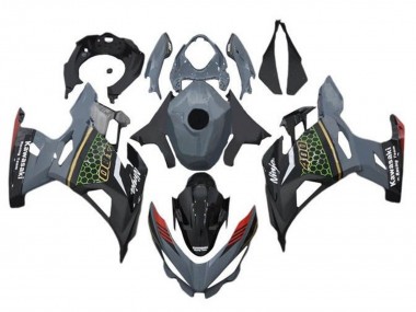Comprar Carenados Moto Kawasaki Ninja 400 2018-2024 - Gris Negro Rojo Honeycomb