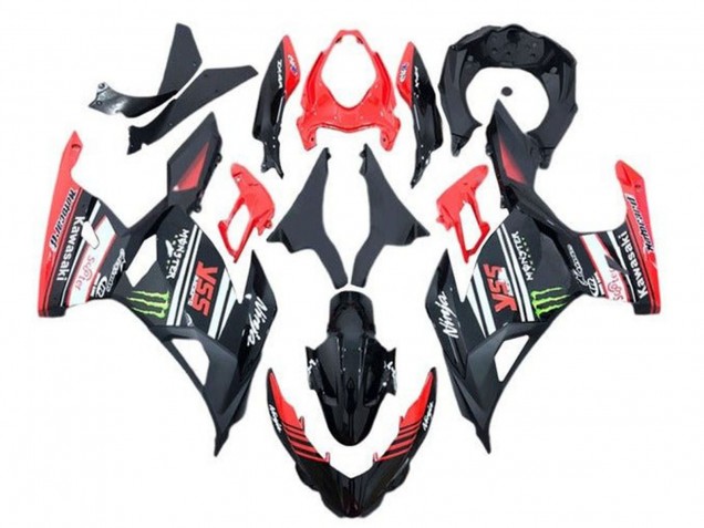 Comprar Carenados Moto Kawasaki Ninja 400 2018-2024 - Rojo Negro Verde Monstruo