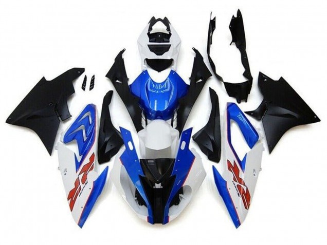 Comprar Carenados Moto BMW S1000RR 2017-2018 - Blanco Azul Negro Mate Pinstripe RR