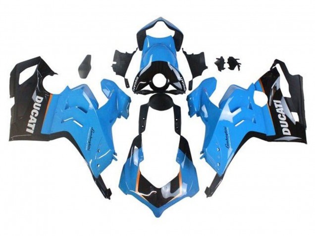 Comprar Carenados Moto Ducati Panigale V4 V4S 2020-2021 - Azul Claro Naranja Negro Brillante