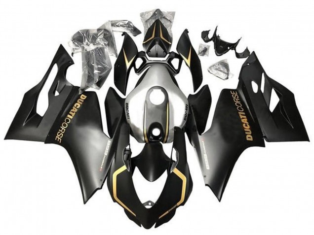 Comprar Carenados Moto Ducati Panigale 899 2011-2014 - Negro Mate Oro Plata Corse