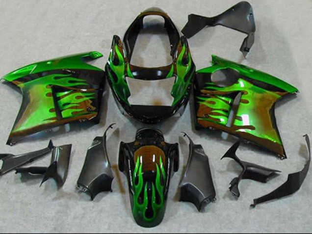 Comprar Carenados Moto Honda CBR1100XX Blackbird 1996-2007 - Negro Brillante Verde Llama