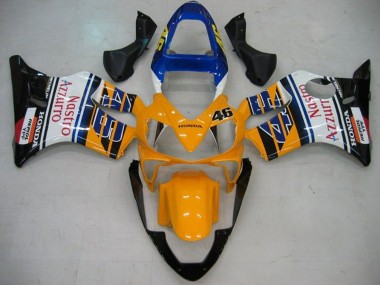 Comprar Carenados Moto Honda CBR600 F4i 2001-2003 - Amarillo Blanco Azul Negro Brillante Nastro Azzurro