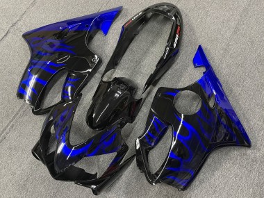 Comprar Carenados Moto Honda CBR600 F4i 2004-2007 - Negro Brillante Azul Llama