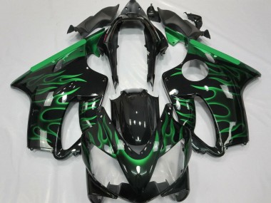 Comprar Carenados Moto Honda CBR600 F4i 2004-2007 - Negro Brillante Verde Llama