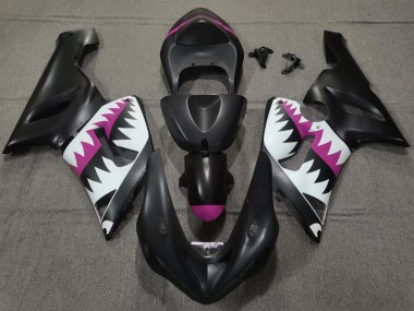 Comprar Carenados Moto Kawasaki ZX6R 2005-2006 - Negro Mate Blanco Rosa Tiburón