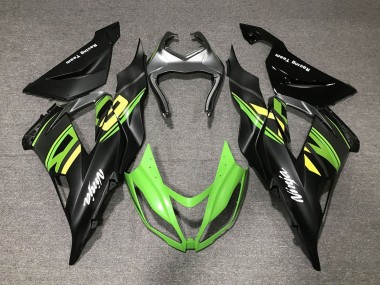 Comprar Carenados Moto Kawasaki ZX6R 2013-2018 - Negro Mate Verde Amarillo