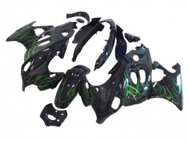 Comprar Carenados Moto Suzuki GSX600F/GSX750F 2004-2006 - Negro Brillante Verde Llama