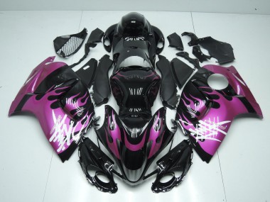 Comprar Carenados Moto Suzuki GSXR 1300 Hayabusa 2008-2020 - Negro Brillante Púrpura Llama