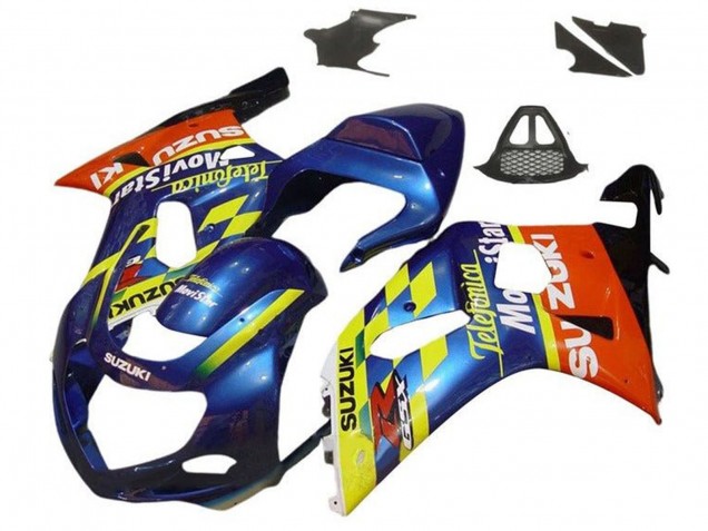 Comprar Carenados Moto Suzuki GSXR1000 2000-2002 - Azul Amarillo Rojo Telefonica Motul