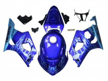 Comprar Carenados Moto Suzuki GSXR 1000 2003-2004 - Azul Azul Claro Blanco Llama