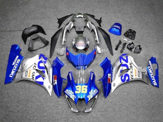 Comprar Carenados Moto Suzuki GSXR1000 2017-2024 - Azul Plata Ecstar 36