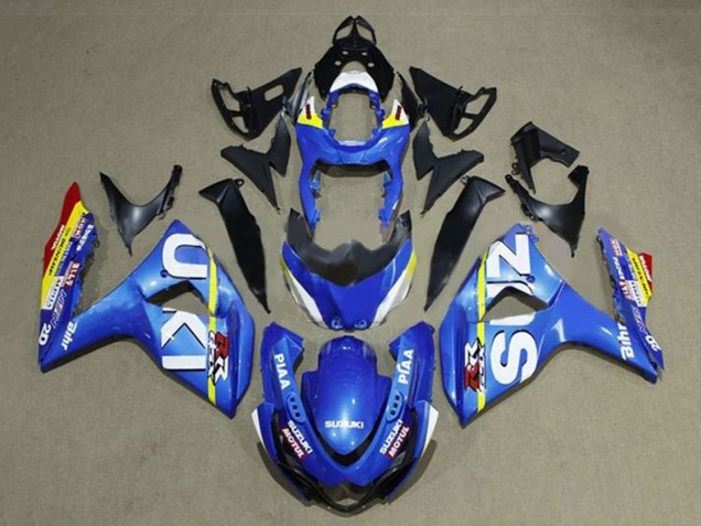 Comprar Carenados Moto Suzuki GSXR 1000 2009-2016 - Azul Blanco Amarillo Raya