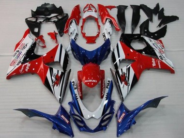 Comprar Carenados Moto Suzuki GSXR 1000 2009-2016 - Blanco Rojo Azul Negro Raya