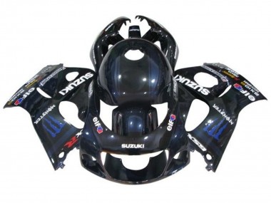 Comprar Carenados Moto Suzuki GSXR 600 / GSXR 750 1996-2000 - Negro Azul Oscuro Monstruo