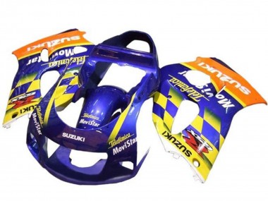 Comprar Carenados Moto Suzuki GSXR 600 / GSXR 750 1996-2000 - Azul Naranja Amarillo Telefonica MoviStar